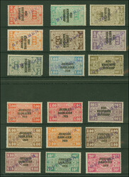 1928, 10 c.-20 Fr., overprinted “JOURNEAUX / DAGBLADEN / 1928”, ...