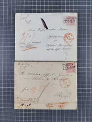 1868/71, 15 Briefe mit Franco-Stempeln, dabei Express-Brief und 11 ...