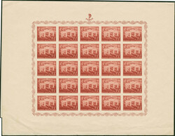 1942, National welfare “Pomoc” 4+2 k. deep carmine brown, ...