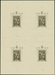 1943, 3rd. Stamp exhibition 18+9 k. souvenir sheet, part of printer's ...
