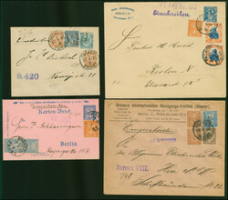 Berliner Paketfahrt-Gesellschaft: 1891/98, drei Ganzsachenumschläge ...
