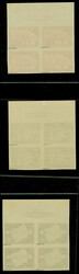 1945, Storm Division 50-100 k. imperforate proofs, blocks of four ...
