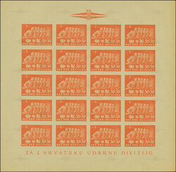 1945, Storm Division 50 k., imperforate first print proof in light ...