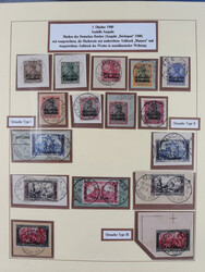 1899/1911, in den Hauptnummern kpl. Sammlung auf Briefstücken mit ...