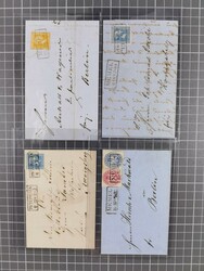 1857/67, interessante Partie mit 12 Belegen und einigen Marken, dabei ...