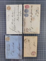 1857/67, interessante Partie mit 12 Belegen und einigen Marken, dabei ...