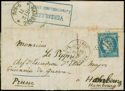 “VERSAILLES AUSWECHSELUNGS STELLE” in blue, excellent strike on ...