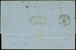 ITALY CAMPAIGN: 1859, folded lettersheet to Alexandria, Egypt, ...