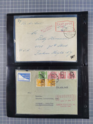 1948, fast 30 Briefe und Karten mit Band/Netz-Frankaturen, dabei ...