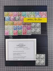 1954/60, Heuß, meist postfrische Lagerpartie, dabei etwa 13 kpl. ...