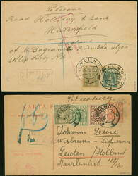 1919, Coat of Arms 25 and 50f. tied by cds. “WILNO 25 5 19” to ...