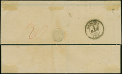 1866, letter sheet with clear c.d.s. "GALATZ 2/5" and ...