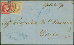 1869, lettersheet with manuscript "Galatz 12/11" without further ...