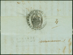 ISMAIL: 1843, “ISMAIL APRIL 2() 1843” Cyrillic two-line despatch ...
