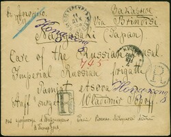 20 k. blue/red tied by cds “S. PETERBURG 11 DEC 1891” to reverse ...