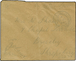 “FIELDPOST OFFICE P.B. 55 23 MY 19” cds, fine strike on small ...
