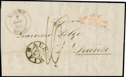 1847, “WOHLEN 7 OKT 1847” auf kpl. Faltbrief, via Mailand mit ...