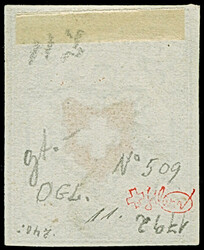 1850, POSTE LOCALE 2½ Rp. mit Kreuzeinfassung, farbfrisch und voll- ...