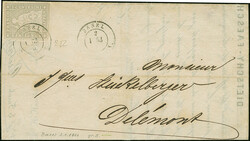1862, 2 Rp. grau, farbfrisch und voll- bis sehr breitrandig, klar und ...