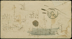 1862, 30 Rp. zinnober, auf Brief mit auf- und nebengesetztem EKr. ...