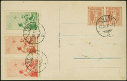 1912, Pro Juventute, alle 3 Werte mit sauberem Stempel "LUTRY 12.XII ...