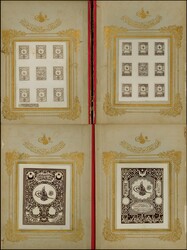 1901, Tugra presentation book, bound in red velvet, containing ...