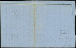 1864, 1 pia. on red brown, fresh colour, full to wide margins, tied ...