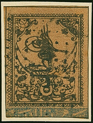 1863, 5 pia. black on brown, used with very clear ‘Battal’ ...