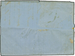 1864, Turkey 20 pa. black on yellow thin paper, a fine horizontal ...