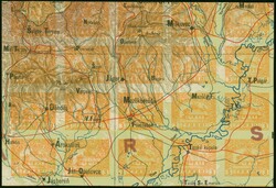 unissued 3 hr., imperforate printer´s trial bloc of 20 printed ...