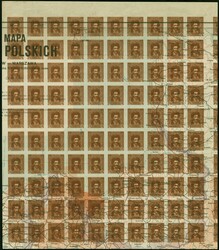 unissued Mazepa 15 hr., complete imperforate proof sheet with double ...