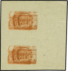 unissued 60 hr., colour proofs of the centre with double printing on ...