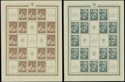 1941, 1. Stamps Exhibition Slavonski Brod 1,50 din. blue black and 3 ...