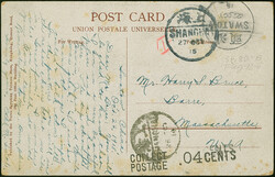 “COLLECT POSTAGE 04 CENTS”, excellent strike applied on arrival ...
