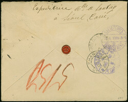 1897, Tai Han 10 p.- 50p., orange overprints type I, together with 3 ...