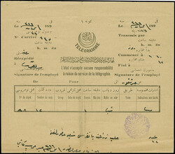 1896, TELGRAF VE POSTAHANE-I HALEB 1319 (A&amp;P no.16) violet ...