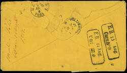 1851/57, 12 c. black, a pair and a single, margins in places and ...