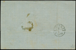 1875, 10C. schwarz/blaugrün/gelb, rechts ungezähnt, sauber mit ...