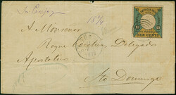 1875, 10C. schwarz/graugrün/dunkelgelb, farbfrisch und übliche ...