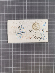 1856, klarer Kronen-Stempel “B* 25.OC.1856” auf kpl. Faltbrief ...