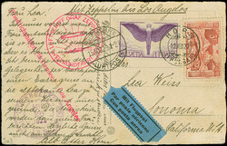 Schweiz: 1929, Weltrundfahrt, Etappe Friedrichshafen - Los Angeles, ...