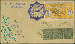 Indien: 1935, Rakete Nr. 56 vom 13.4. über den Fluss Singtam, Brief ...
