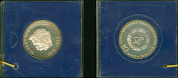 DDR: 10 Mark 1975, Albert Schweizer, leichte Patina am Rand, original ...