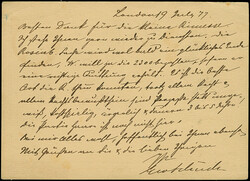 “HAMBURG. 21.JULI.77” (Spalink 17-5y) klar als Ankunftsstempel ...