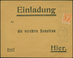 Packetfahrt: 1902/12, “P.”-Marken für den Drucksachenverkehr, ...