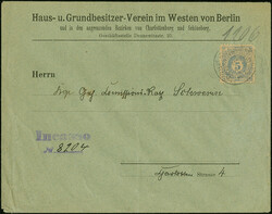Berliner Verkehrs-Anstalt: 1895, 5 Pfg. ultramarin mit Stempel ...