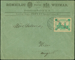 Erfurt-Privat-Stadtbrief-Beförderung: 1888, ½ d auf 1 Pfg. grün, ...