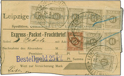 Leipziger Paketfahrt Albert Meyer: 1897. 10 Pfg. grau im waagerechten ...
