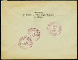 Kriegspost: 1916, R-Vordruckbrief "SERVICE DES PRISONNIERS DE GUERRE" ...