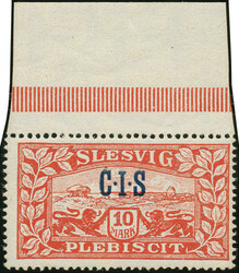 1920, CIS 1-10 Mark, 10 Mark mit Oberrand, postfrisch, 10 Mark mit ...